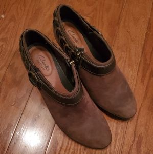 Clark's Chantilly Suede Booties NEw